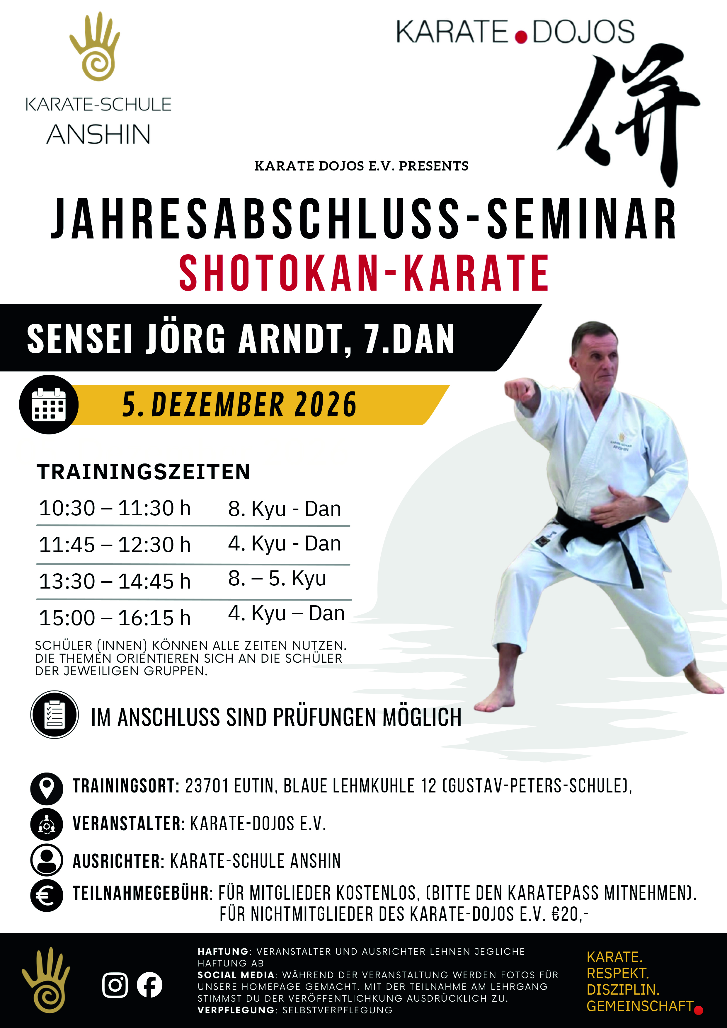 05.12.2026 - JAHRESABSCHLUSS-Seminar - Karate Dojos