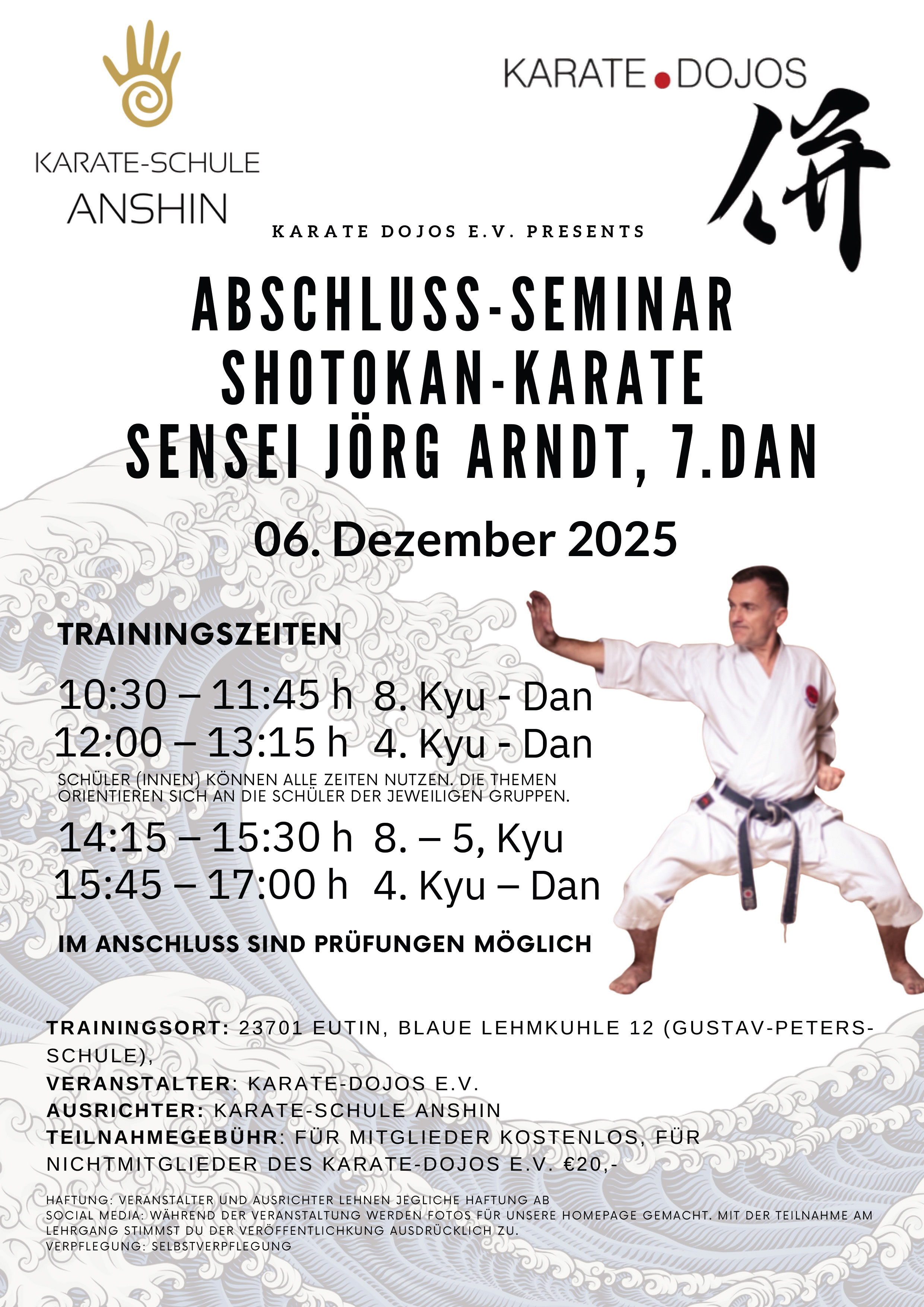 06.12.2025 - ABSCHLUSS-SEMINAR SHOTOKAN-KARATE MIT SENSEI JÖRG ARNDT, 7.DAN - Karate Dojos